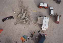 Luftbild Drachen im Sand 2